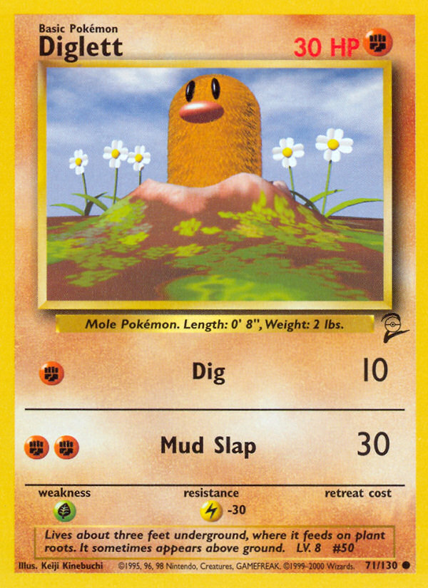 Diglett (71/130) [Base Set 2] | Dumpster Cat Games