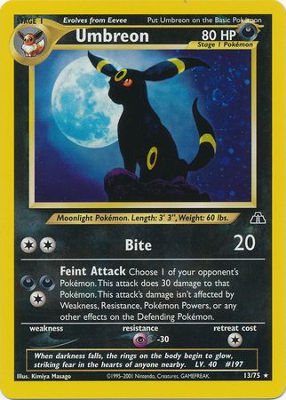 Umbreon (13/75) [Neo Discovery Unlimited] | Dumpster Cat Games