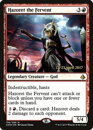 Hazoret the Fervent [Amonkhet Promos] | Dumpster Cat Games