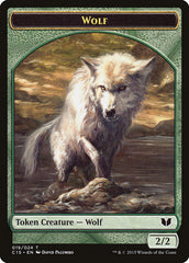 Wolf // Zombie Double-Sided Token [Commander 2015 Tokens] | Dumpster Cat Games