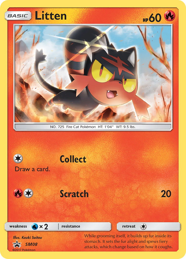 Litten (SM08) [Sun & Moon: Black Star Promos] | Dumpster Cat Games