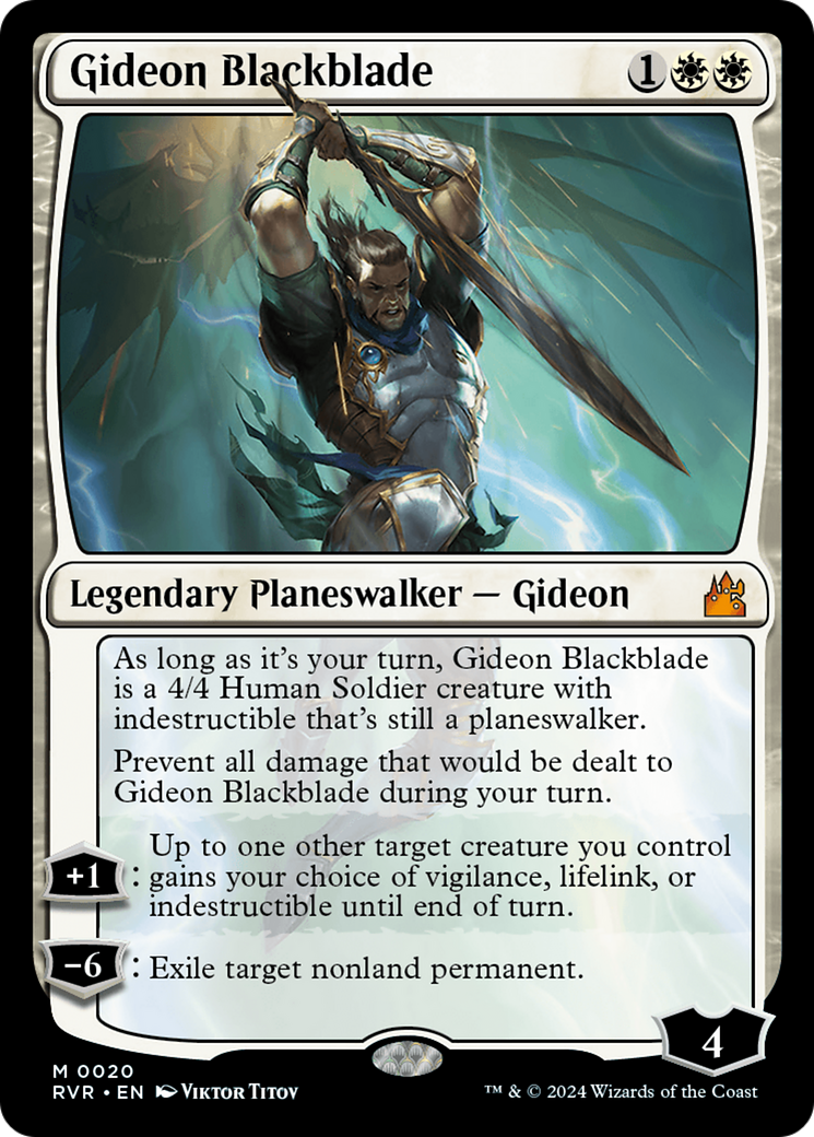 Gideon Blackblade [Ravnica Remastered] | Dumpster Cat Games