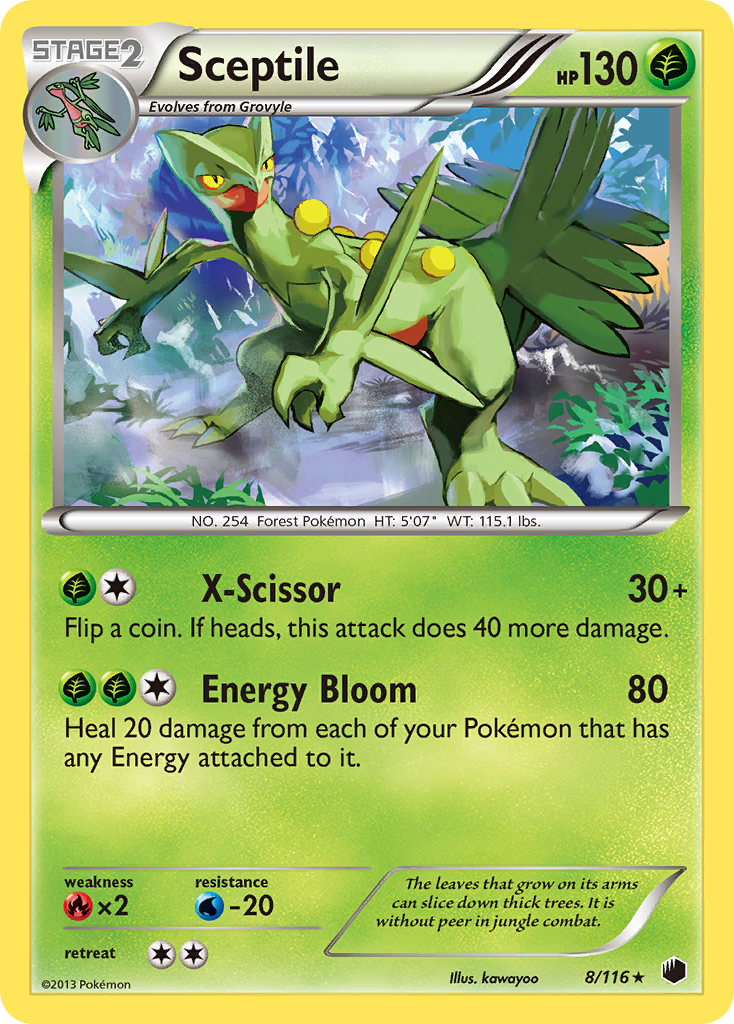 Sceptile (8/116) [Black & White: Plasma Freeze] | Dumpster Cat Games