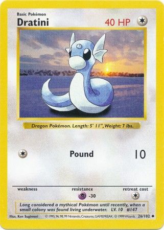 Dratini (26/102) [Base Set Shadowless Unlimited] | Dumpster Cat Games