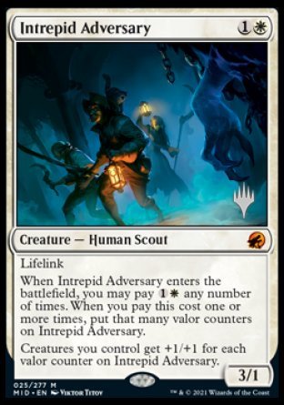 Intrepid Adversary (Promo Pack) [Innistrad: Midnight Hunt Promos] | Dumpster Cat Games