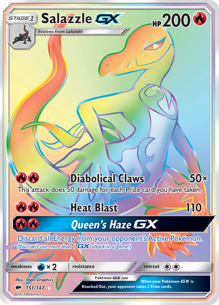 Salazzle GX (151/147) [Sun & Moon: Burning Shadows] | Dumpster Cat Games