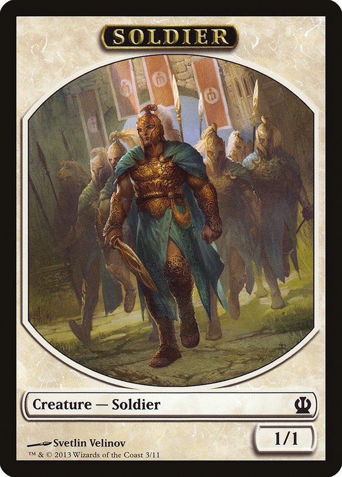 Soldier (3/11) [Theros Tokens] | Dumpster Cat Games