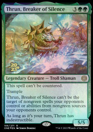 Thrun, Breaker of Silence [Phyrexia: All Will Be One Prerelease Promos] | Dumpster Cat Games