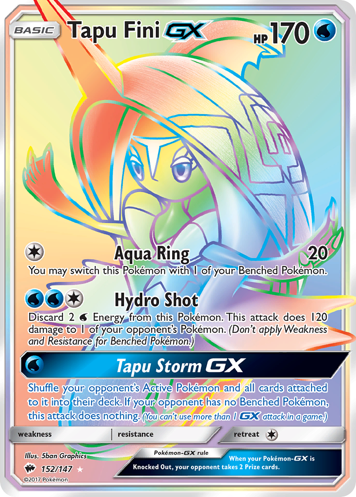 Tapu Fini GX (152/147) [Sun & Moon: Burning Shadows] | Dumpster Cat Games