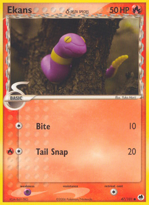 Ekans (47/101) (Delta Species) [EX: Dragon Frontiers] | Dumpster Cat Games