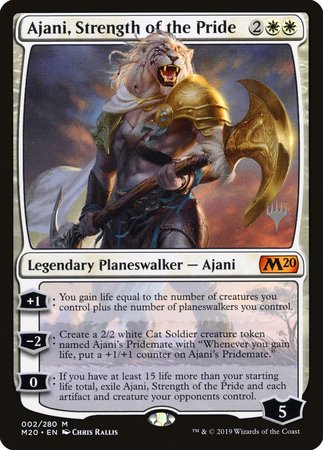 Ajani, Strength of the Pride [Core Set 2020 Promos] | Dumpster Cat Games