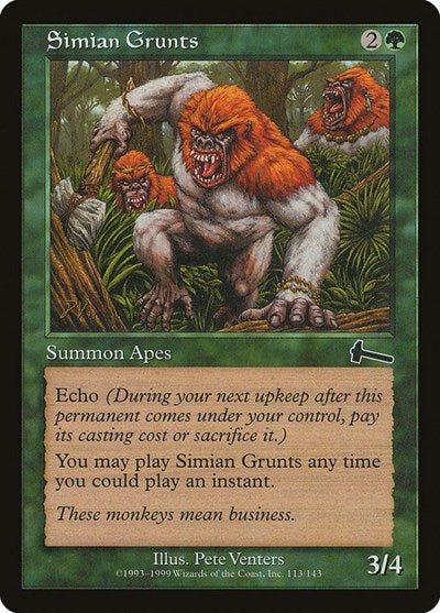 Simian Grunts [Urza's Legacy] | Dumpster Cat Games