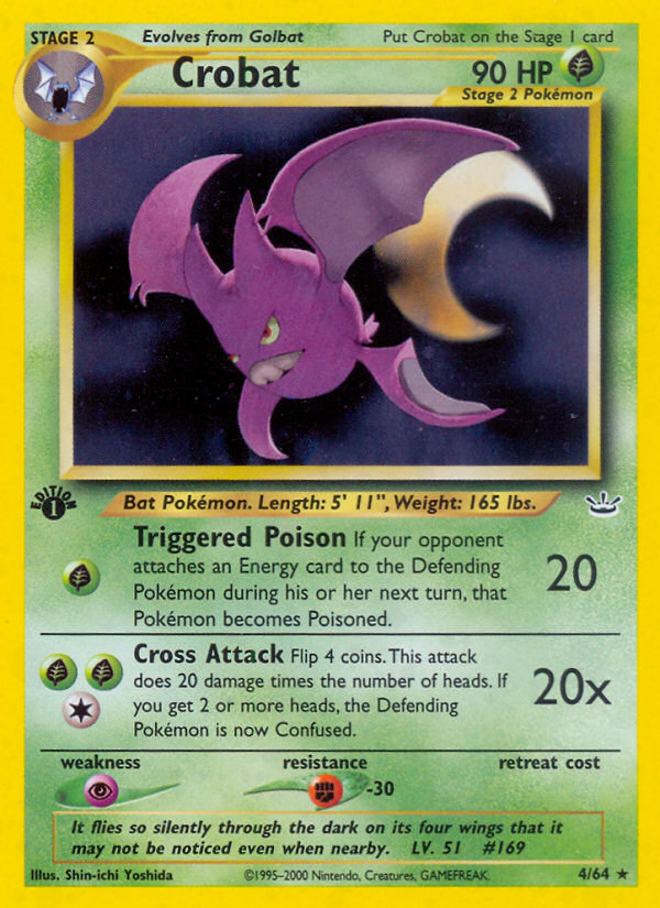 Crobat (4/64) [Neo Revelation 1st Edition] | Dumpster Cat Games