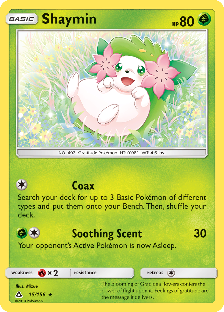 Shaymin (15/156) [Sun & Moon: Ultra Prism] | Dumpster Cat Games