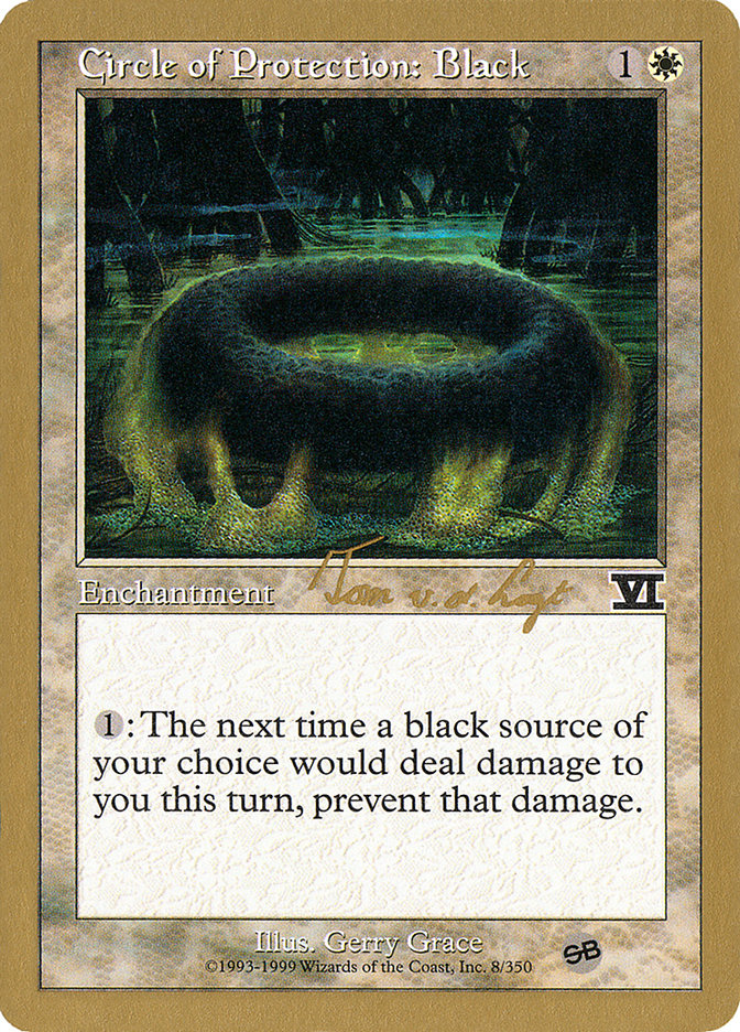 Circle of Protection: Black (Tom van de Logt) (SB) [World Championship Decks 2000] | Dumpster Cat Games