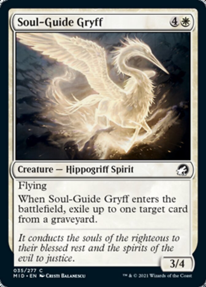 Soul-Guide Gryff [Innistrad: Midnight Hunt] | Dumpster Cat Games