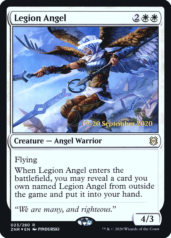 Legion Angel  [Zendikar Rising Prerelease Promos] | Dumpster Cat Games