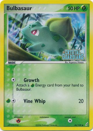 Bulbasaur (46/100) (Stamped) [EX: Crystal Guardians] | Dumpster Cat Games