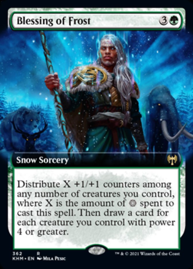 Blessing of Frost (Extended Art) [Kaldheim] | Dumpster Cat Games