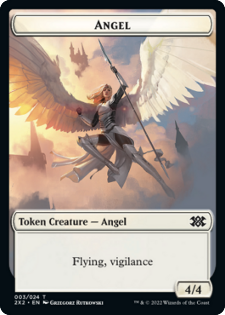 Faerie Rogue // Angel Double-sided Token [Double Masters 2022 Tokens] | Dumpster Cat Games