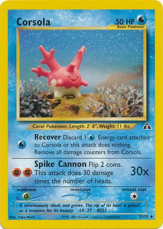 Corsola (37/75) [Neo Discovery Unlimited] | Dumpster Cat Games