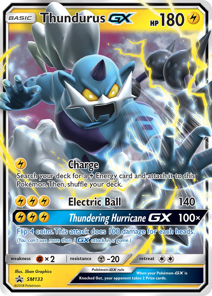 Thundurus GX (SM133) [Sun & Moon: Black Star Promos] | Dumpster Cat Games