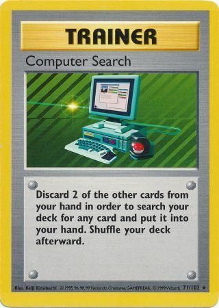 Computer Search (71/102) [Base Set Shadowless Unlimited] | Dumpster Cat Games