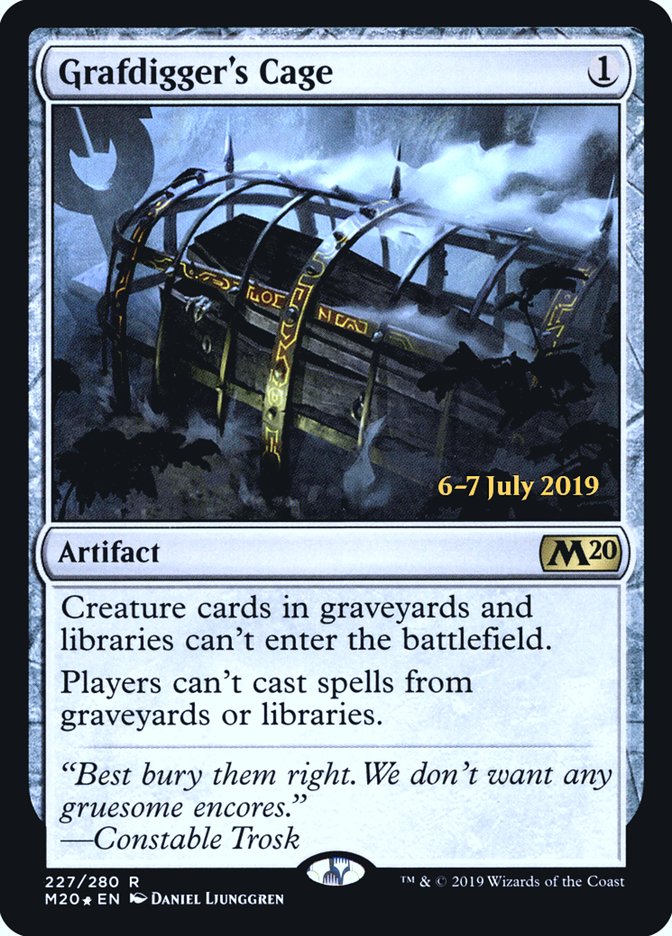 Grafdigger's Cage  [Core Set 2020 Prerelease Promos] | Dumpster Cat Games