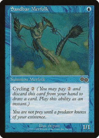 Sandbar Merfolk [Urza's Saga] | Dumpster Cat Games