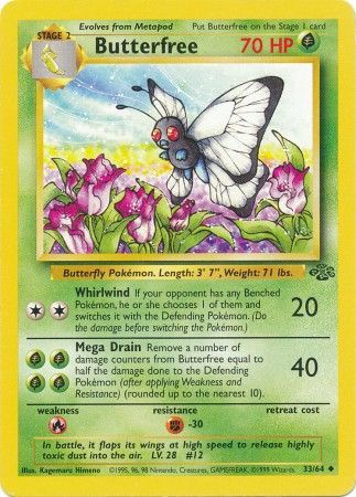 Butterfree (33/64) [Jungle Unlimited] | Dumpster Cat Games