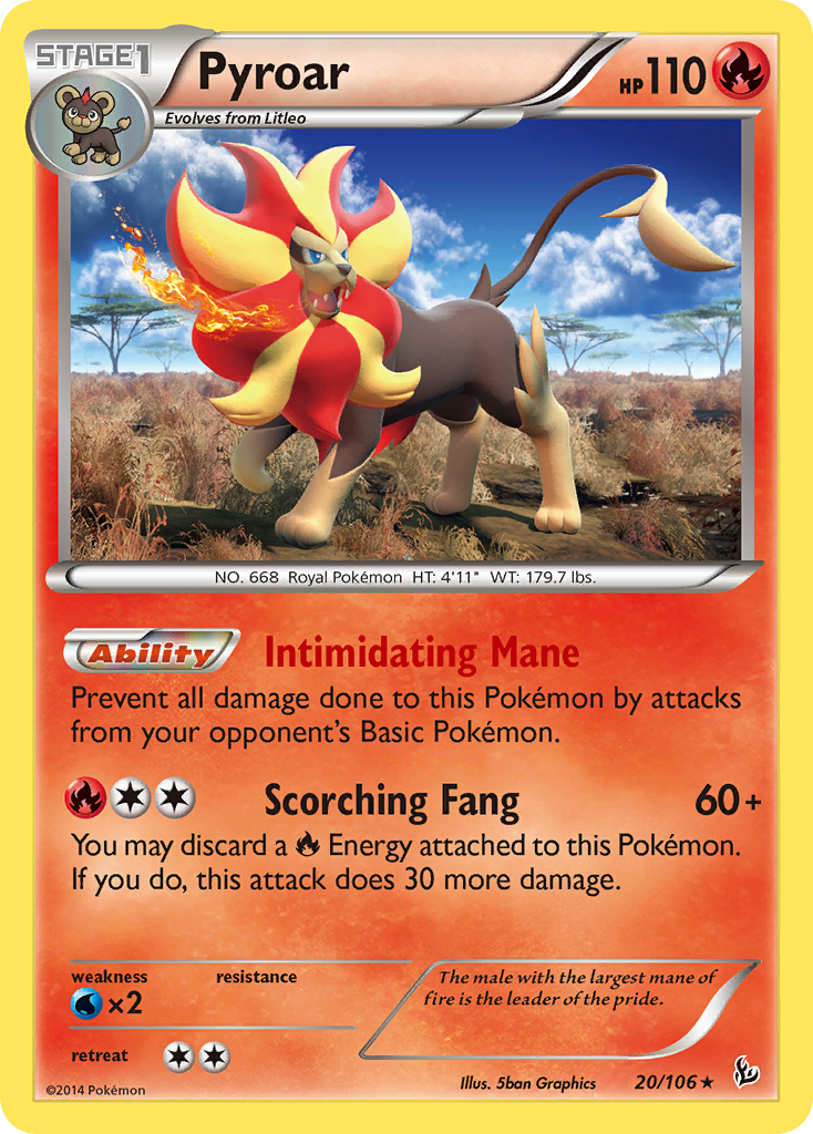 Pyroar (20/106) [XY: Flashfire] | Dumpster Cat Games