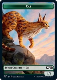 Cat (020) // Dog Double-sided Token [Core Set 2021 Tokens] | Dumpster Cat Games