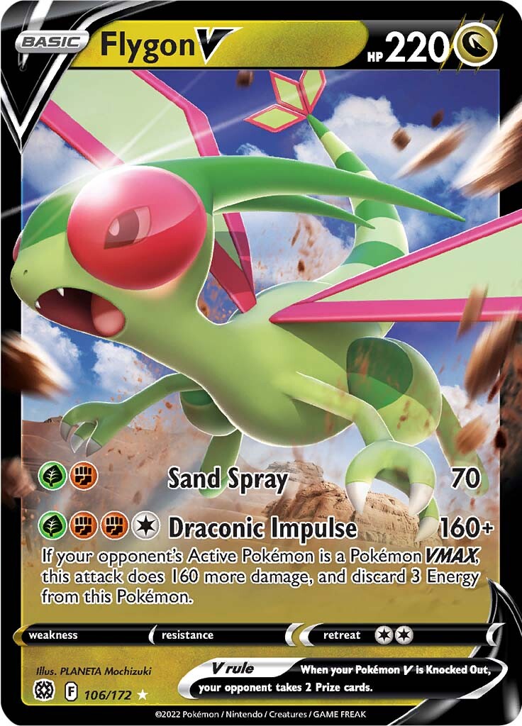 Flygon V (106/172) [Sword & Shield: Brilliant Stars] | Dumpster Cat Games