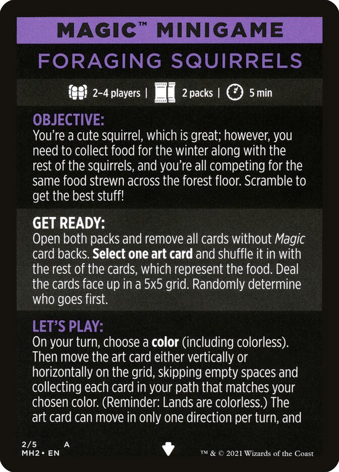 Foraging Squirrels (Magic Minigame) [Modern Horizons 2 Minigame] | Dumpster Cat Games