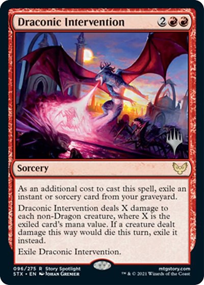 Draconic Intervention (Promo Pack) [Strixhaven: School of Mages Promos] | Dumpster Cat Games