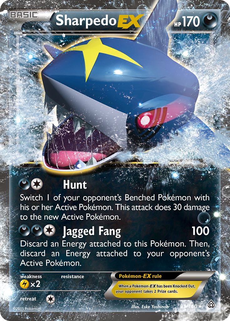 Sharpedo EX (91/160) [XY: Primal Clash] | Dumpster Cat Games