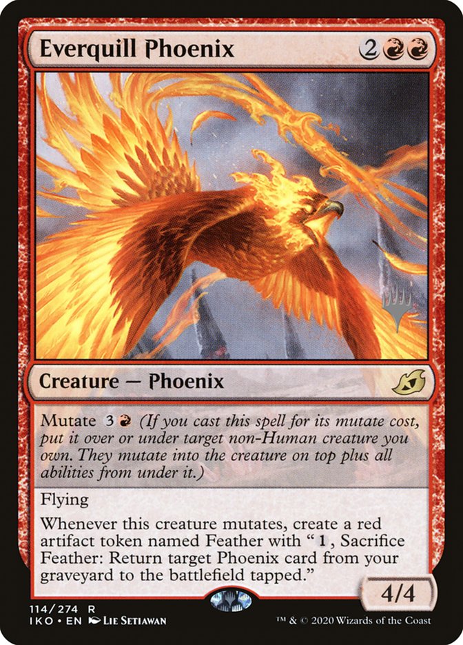 Everquill Phoenix (Promo Pack) [Ikoria: Lair of Behemoths Promos] | Dumpster Cat Games