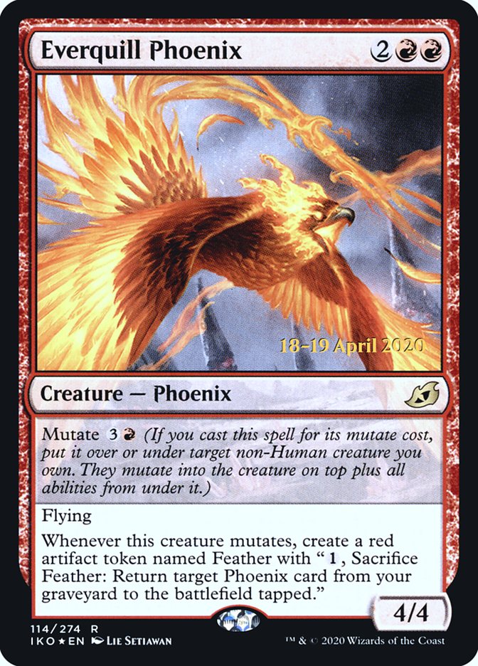 Everquill Phoenix  [Ikoria: Lair of Behemoths Prerelease Promos] | Dumpster Cat Games