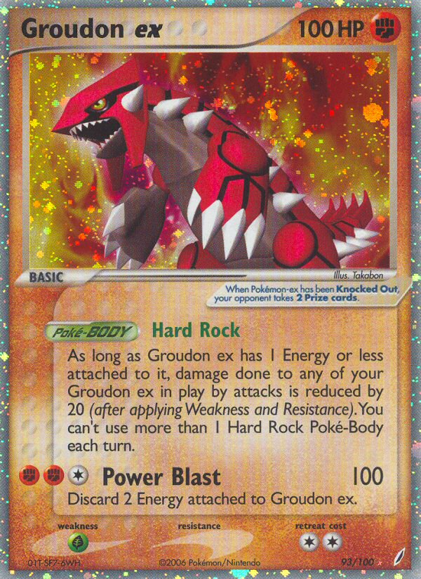 Groudon ex (93/100) [EX: Crystal Guardians] | Dumpster Cat Games