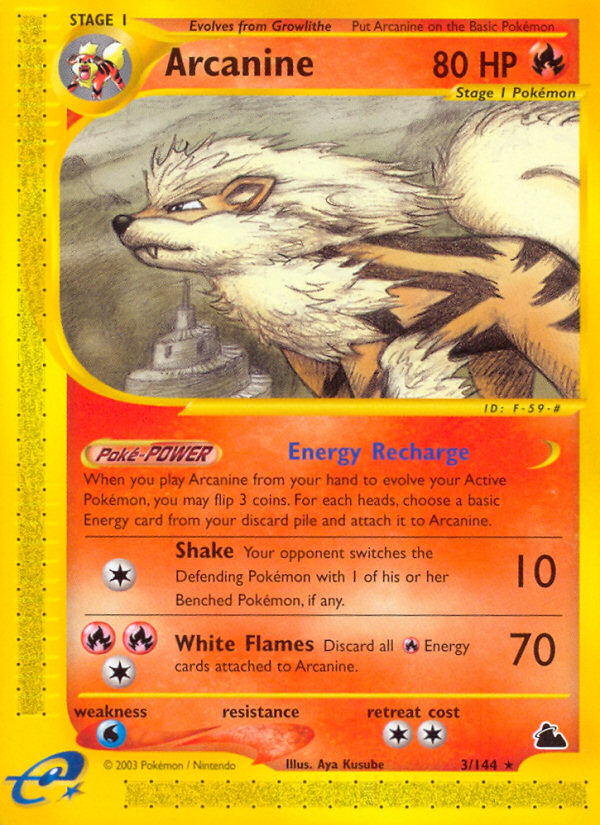 Arcanine (3/144) [Skyridge] | Dumpster Cat Games