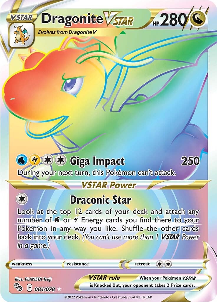 Dragonite VSTAR (081/078) [Pokémon GO] | Dumpster Cat Games