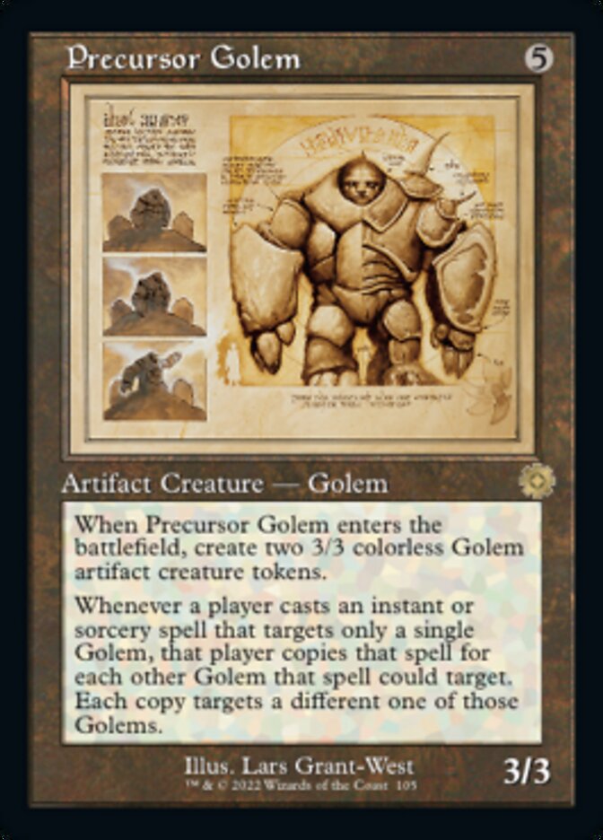 Precursor Golem (Retro Schematic) [The Brothers' War Retro Artifacts] | Dumpster Cat Games