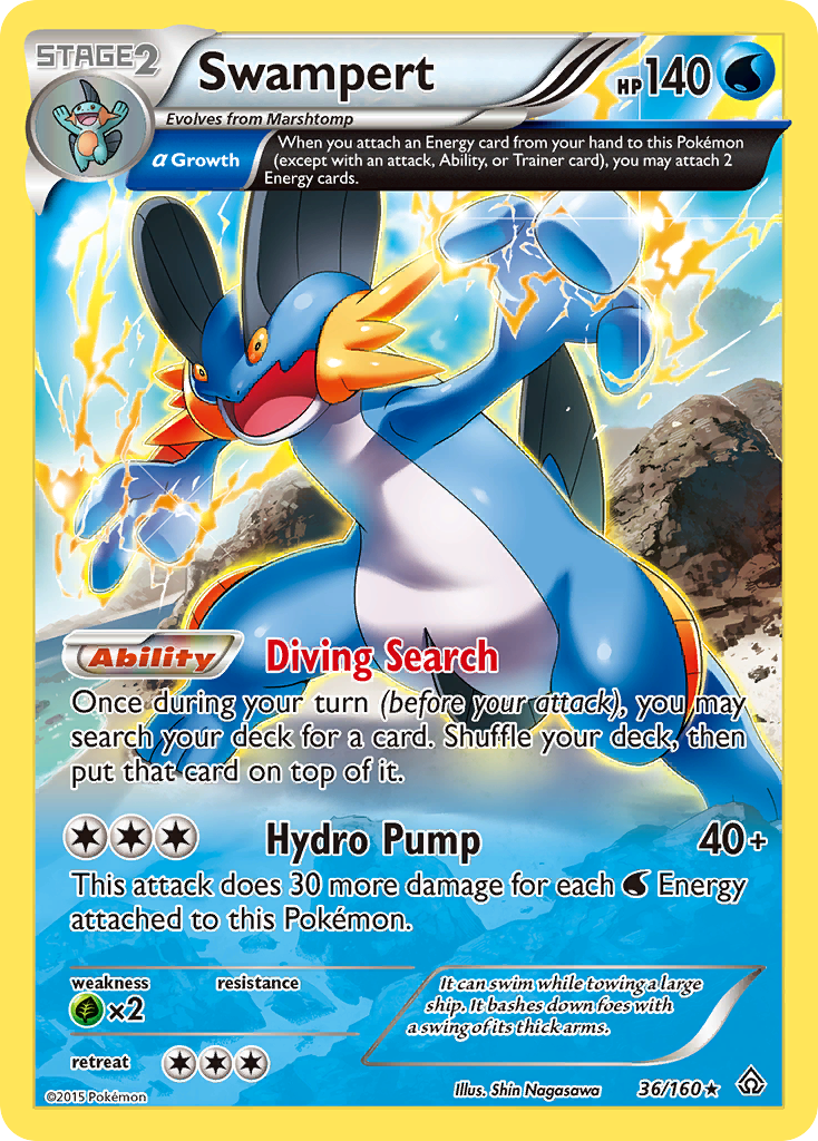 Swampert (36/160) [XY: Primal Clash] | Dumpster Cat Games