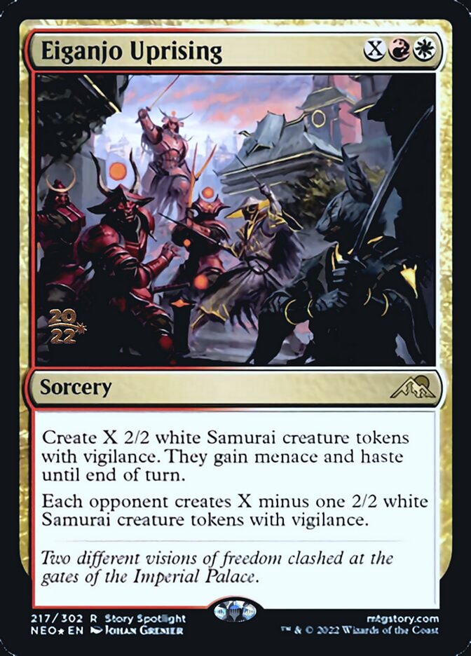 Eiganjo Uprising [Kamigawa: Neon Dynasty Prerelease Promos] | Dumpster Cat Games