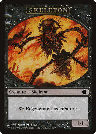 Skeleton Token [Shards of Alara Tokens] | Dumpster Cat Games