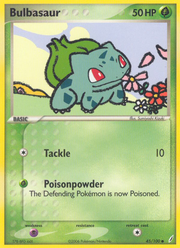 Bulbasaur (45/100) [EX: Crystal Guardians] | Dumpster Cat Games