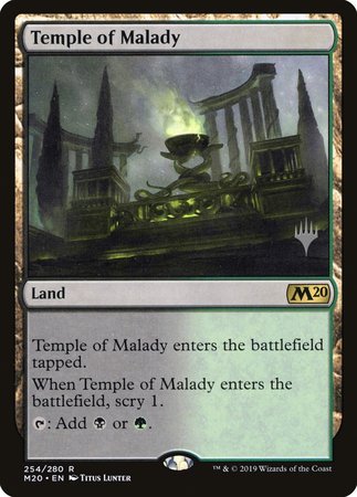 Temple of Malady [Core Set 2020 Promos] | Dumpster Cat Games