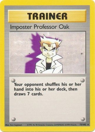 Imposter Professor Oak (73/102) [Base Set Unlimited] | Dumpster Cat Games