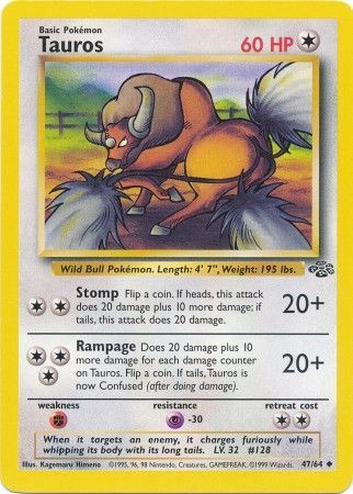 Tauros (47/64) [Jungle Unlimited] | Dumpster Cat Games