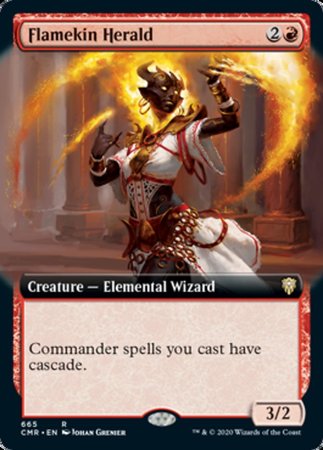 Flamekin Herald (Extended Art) [Commander Legends] | Dumpster Cat Games